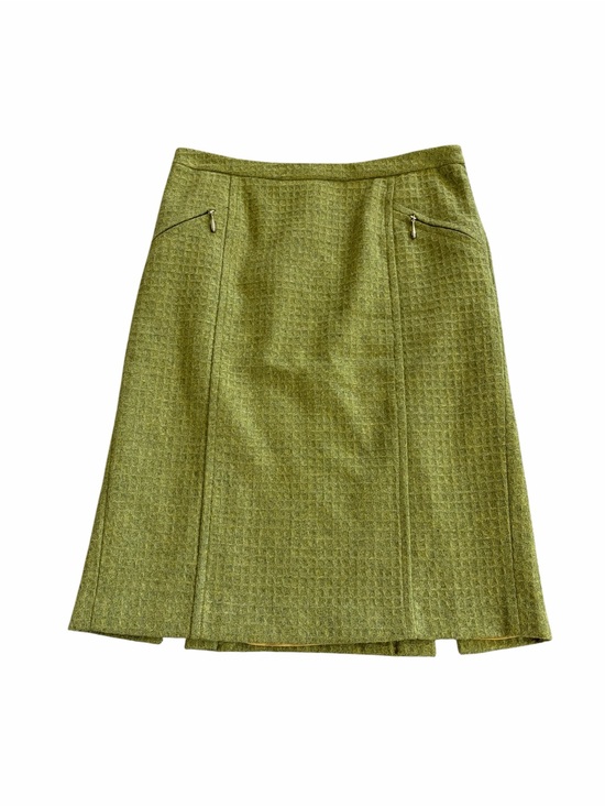 Milly of New York Dresses & Skirts - Vtg Milly of New York Olive Green A-Line Wool Blend Skirt Size 4